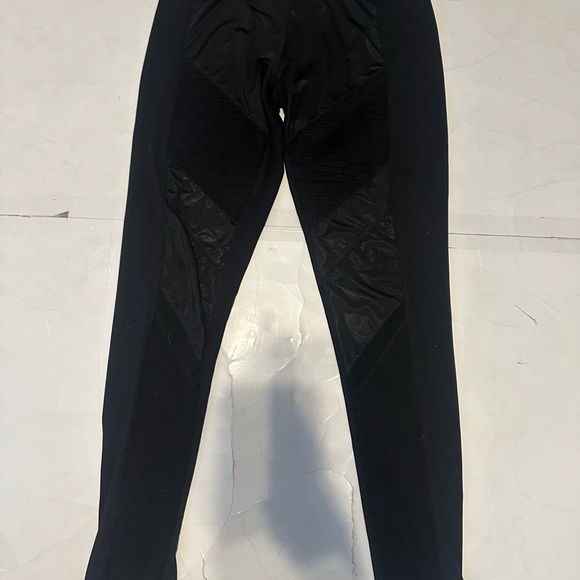 Pants - Black Athletic Leggings Sleek Alt Biker Grunge Medium Sexy Women’s